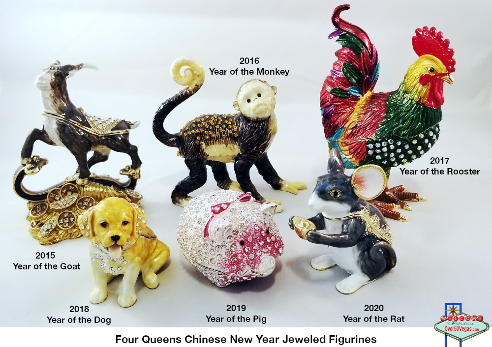 Chinese New Year's is a big celebration at the Four Queens. You can use your players points to redeem these jeweled figurines. 